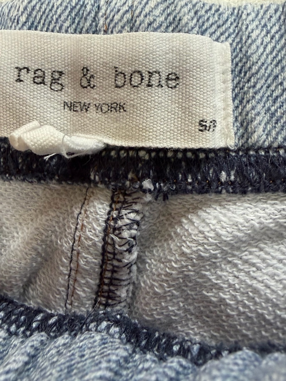 rag & bone denim sweatpants Light Blue Wide Leg - Picture 5 of 15